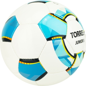 Мяч для футбола TORRES Junior-5 White/Cyan F32022