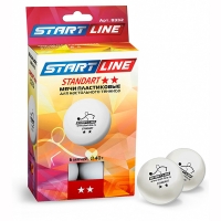 Мячи Start Line 2* Standart 40+ Plastic x6 White 8332