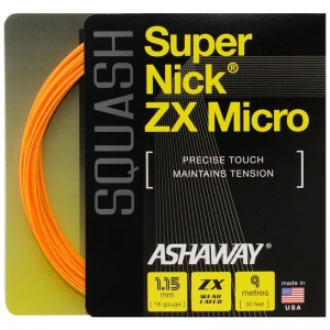 Струна для сквоша Ashaway 9m SuperNick ZX Micro Orange/Blue A10955