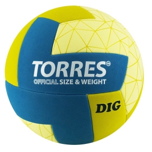 Мяч для волейбола TORRES Dig Yellow/Blue V22145