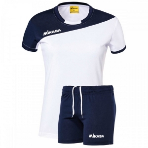 Комплект Mikasa Kit W T-shirt+Shorts White/Navy MT376-023