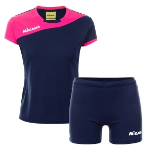 Комплект Mikasa Kit W T-shirt+Shorts Navy/Pink MT376-063