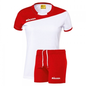 Комплект Mikasa Kit W T-shirt+Shorts White/Red MT376-020