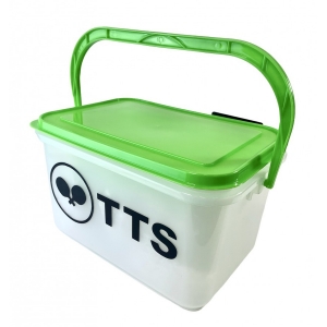 Коробка с крышкой на кронштейне для 150 мячей White/Green TTS