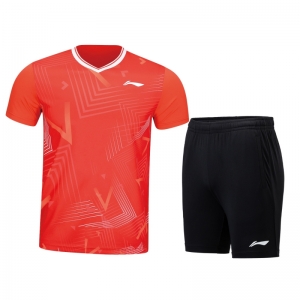 Комплект Li-Ning Kit M T-shirt+Shorts Red/Black AATT039-2