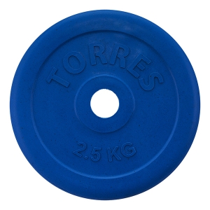 Диск обрезиненный 25mm 2.5kg Blue PL50392 TORRES