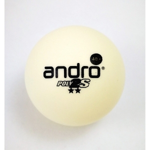 Мячи ANDRO 2* Poly-2S 40+ Plastic x9 White