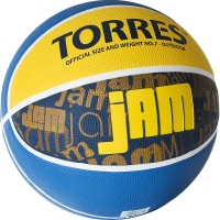 Мяч для баскетбола TORRES Jam Blue/Yellow B0204