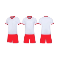 Комплект Aqama Kit M T-shirt+Shorts White/Red A551223/0046