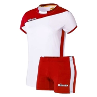 Комплект Mikasa Kit W T-shirt+Shorts White/Red MT375-020