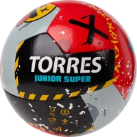 Мяч для футбола TORRES Junior-4 Super Black/Red F32330