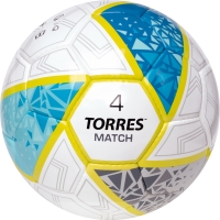 Мяч для футбола TORRES Match Gray/Cyan F32397