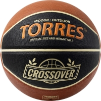 Мяч для баскетбола TORRES Crossover Black/Brown B32319