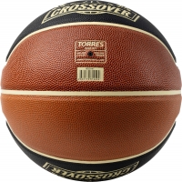 Мяч для баскетбола TORRES Crossover Black/Brown B32319