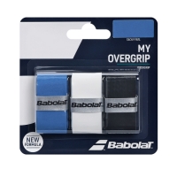 Обмотка для ручки Babolat Overgrip My OverGrip x3 Black/Cyan/White 653045-164